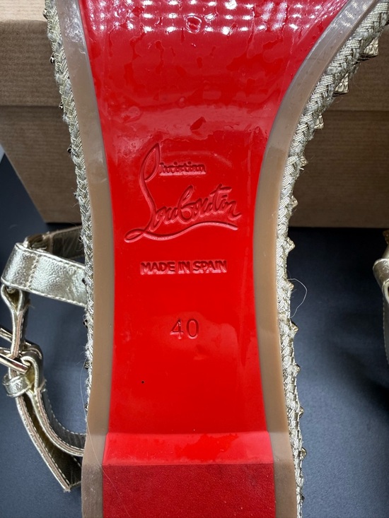 Christian Louboutin Pyraclou Platine Stud Platform Sandals - Picture 8 of 12